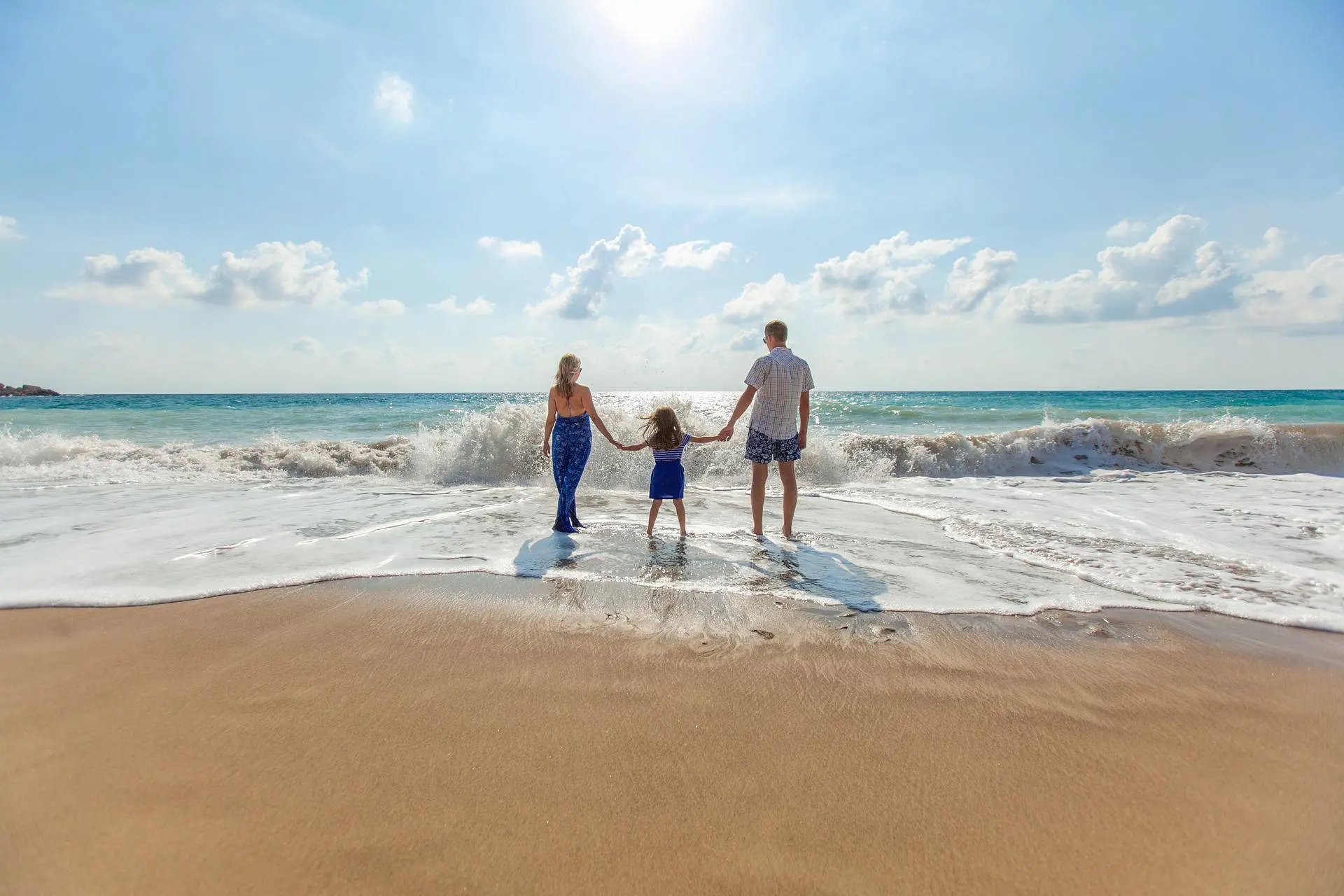 Famiglia in riva al mare a Silvi Marina